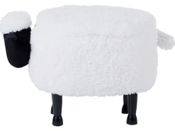 Hocker Felloptik Mit Stauraum Weis Schafhocker Sheep
