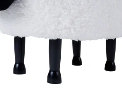 Hocker Felloptik Mit Stauraum Weis Schafhocker Sheep