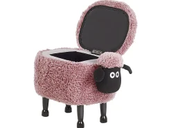 Hocker Felloptik Mit Stauraum Rosa Schafhocker Sheep
