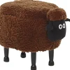 Hocker Felloptik Mit Stauraum Braun Sheep
