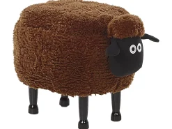 Hocker Felloptik Mit Stauraum Braun Sheep