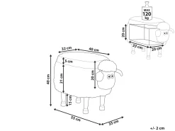 Hocker Felloptik Mit Stauraum Braun Sheep