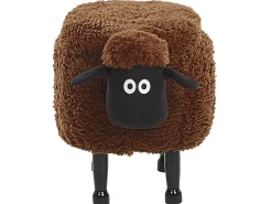 Hocker Felloptik Mit Stauraum Braun Sheep