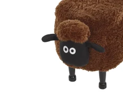 Hocker Felloptik Mit Stauraum Braun Sheep