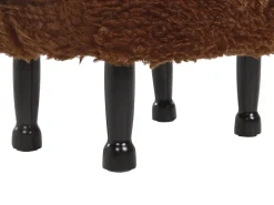 Hocker Felloptik Mit Stauraum Braun Sheep
