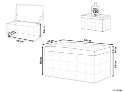 Hocker Mit Stauraum Kunstleder Weis Michigan