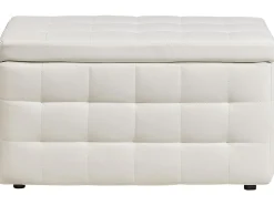 Hocker Mit Stauraum Kunstleder Weis Michigan