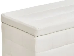 Hocker Mit Stauraum Kunstleder Weis Michigan