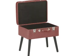 Hocker Mit Stauraum Rosa Cord Koffer-Design Mallard