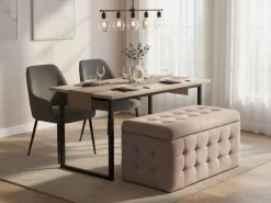 Hocker Mit Stauraum Samtstoff Rosa Michigan