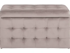 Hocker Mit Stauraum Samtstoff Rosa Michigan