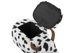 Hocker Polsterbezug Mit Stauraum Schwarz-Weis Cow