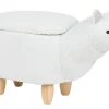 Hocker Polsterbezug Mit Stauraum Weis Alpaca