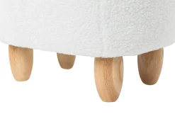 Hocker Polsterbezug Mit Stauraum Weis Alpaca