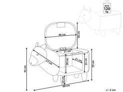 Hocker Polsterbezug Mit Stauraum Weis Alpaca