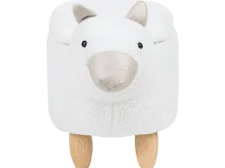 Hocker Polsterbezug Mit Stauraum Weis Alpaca