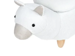 Hocker Polsterbezug Mit Stauraum Weis Alpaca