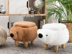 Hocker Polsterbezug Mit Stauraum Weis Bear