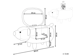 Hocker Polsterbezug Mit Stauraum Weis Bear
