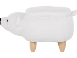 Hocker Polsterbezug Mit Stauraum Weis Bear
