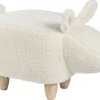 Hocker Polsterbezug Weis Bunny