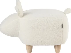 Hocker Polsterbezug Weis Bunny