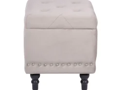 Hocker Samtstoff Mit Stauraum Lachsrosa Loretto