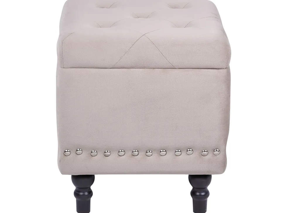 Hocker Samtstoff Mit Stauraum Lachsrosa Loretto