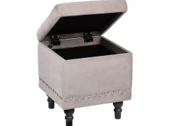 Hocker Samtstoff Mit Stauraum Lachsrosa Loretto
