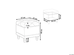 Hocker Samtstoff Mit Stauraum Lachsrosa Loretto