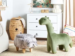 Hocker Samtstoff Mit Stauraum Grau Pug
