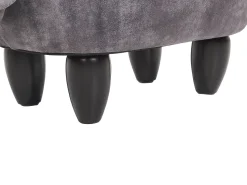 Hocker Samtstoff Mit Stauraum Dunkelgrau Doggy