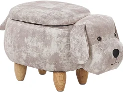 Hocker Samtstoff Mit Stauraum Beige Doggy
