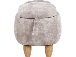 Hocker Samtstoff Mit Stauraum Beige Doggy
