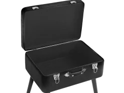 Hocker Schwarz Samtstoff Mallard