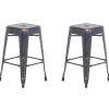 Hocker Schwarz-Gold Hohe 60 Cm 2Er Set Cabrillo