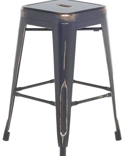 Hocker Schwarz-Gold Hohe 60 Cm 2Er Set Cabrillo