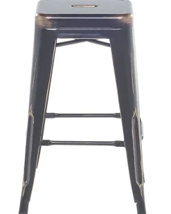 Hocker Schwarz-Gold Hohe 60 Cm 2Er Set Cabrillo
