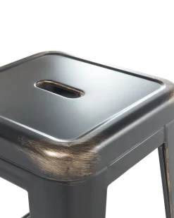 Hocker Schwarz-Gold Hohe 60 Cm 2Er Set Cabrillo