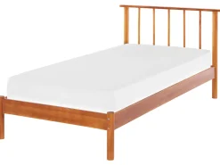 Holzbett Hellbraun Lattenrost 90 X 200 Cm Barret