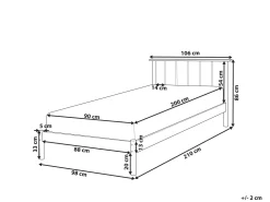 Holzbett Hellbraun Lattenrost 90 X 200 Cm Barret