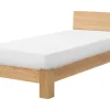 Holzbett Hellbraun Lattenrost 90 X 200 Cm Royan