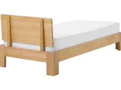 Holzbett Hellbraun Lattenrost 90 X 200 Cm Royan