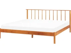 Holzbett Hellbraun Lattenrost 180 X 200 Cm Barret Ii