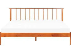 Holzbett Hellbraun Lattenrost 180 X 200 Cm Barret Ii