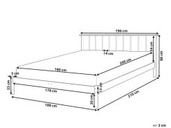 Holzbett Hellbraun Lattenrost 180 X 200 Cm Barret Ii