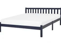 Holzbett Marineblau Lattenrost 180 X 200 Cm Florac