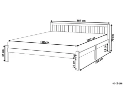Holzbett Marineblau Lattenrost 180 X 200 Cm Florac