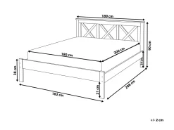 Holzbett Weis Lattenrost 180 X 200 Cm Tannay