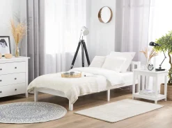 Holzbett Weis Lattenrost 90 X 200 Cm Florac